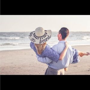 Pregnancy/Maternity Announcement - Baby On Board Oversized Wide Rim Sun Hat